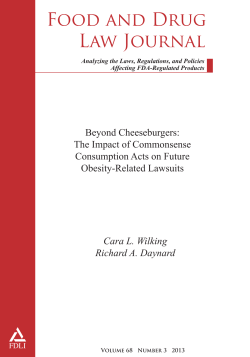 Beyond Cheeseburgers: The Impact of Commonsense Consumption