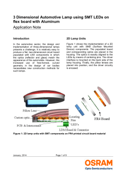 3 Dimensional Automotive Lamp using SMT LEDs