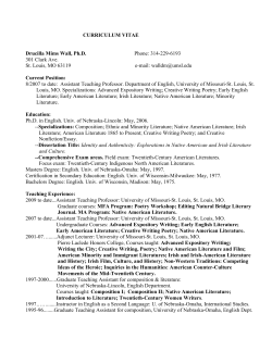 CURRICULUM VITAE Drucilla Mims Wall, Ph.D. Phone