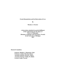 French Romanticism and the Reinvention of Love By