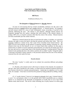 1 Some Quirks and Pitfalls in Dealing With North Dakota Mineral