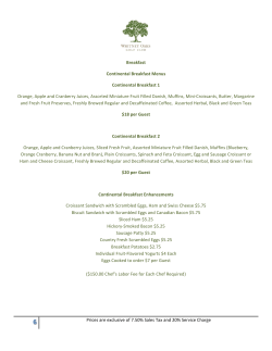 Prices are exclusive of 7.50% Sales Tax and 20% Service Charge