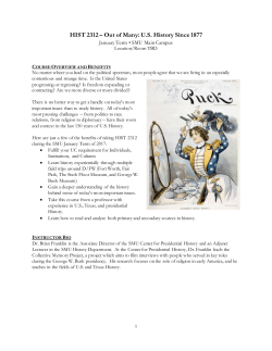 HIST 2312 &ndash; Out of Many: US History Since 1877