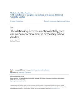 The relationship between emotional intelligence and academic