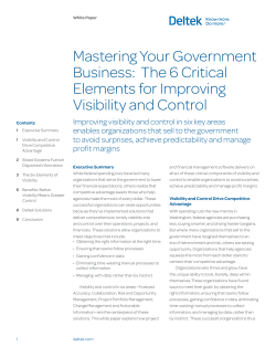 Mastering Your Government Business: The 6