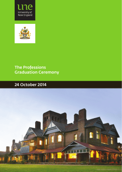 24 October 2014 The Professions Graduation Ceremony