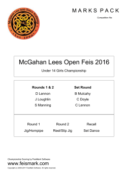 McGahan Lees Open Feis 2016