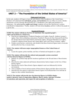 UNIT 2 - Georgia Standards