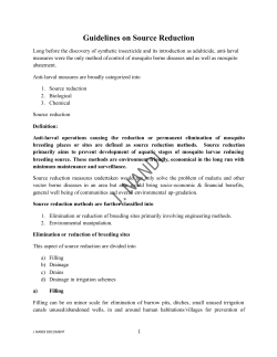 Guidelines for source reduction