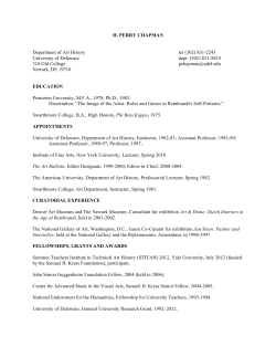 Curriculum Vitae - University of Delaware Art History