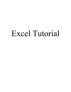 Excel Tutorial - VAAO - Virginia Association of Assessing Officers