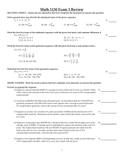 Math 1130 Exam 3 review