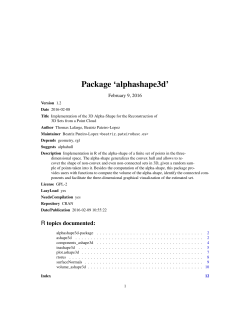 Package `alphashape3d`