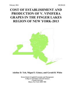 Cost of establishment and production of V. vinifera grapes in the