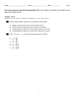 7th Grade Advanced Topic III, Proportionality, MA.7.A.1.1, MA.7.A