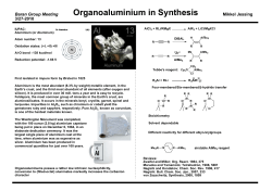 Organoaluminium in Synthesis