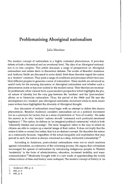 Problematising Aboriginal nationalism - ANU Press