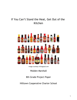 If You Can`t Stand the Heat, Get Out of the Kitchen