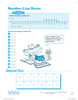 Number Line Sums