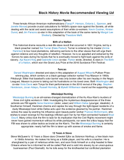 Black History Month Recommended Films