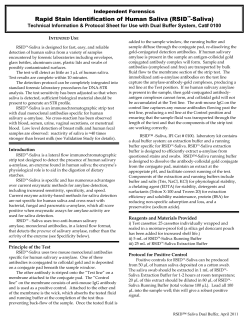 Rapid Stain Identification of Human Saliva