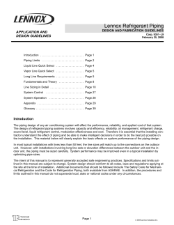 Lennox Refrigerant Piping