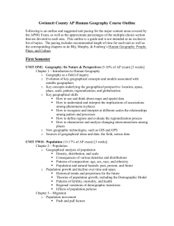 Gwinnett County AP Human Geography Course Outline