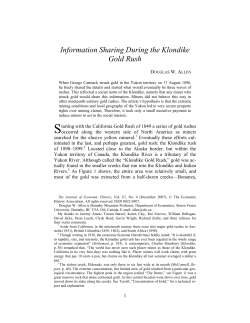 Information Sharing During the Klondike Gold Rush