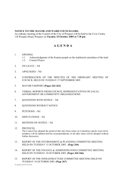 notice to the mayor and ward councillors
