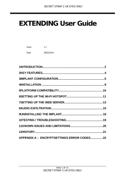 EXTENDING User Guide