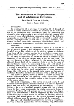 The Mesomerism of Propenylbenzene and of Allylbenzene