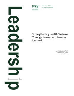 Strengthening Health Systems Through Innovation