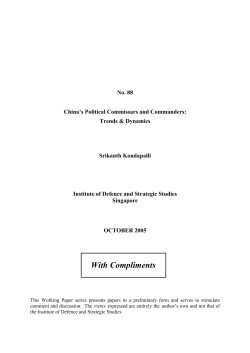 China`s Political Commissars and Commanders
