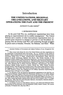 The United Nations, Regional Organizations, and Military Operations