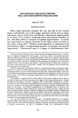 Re(caste)ing Equality Theory: Will Grutter Survive Itself