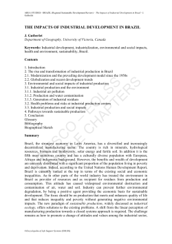 The Impacts of Industrial Development in Brazil