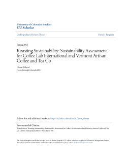 Roasting Sustainability: Sustainability Assessment for Coffee Lab