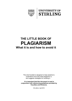 THE LITTLE BOOK OF PLAGIARISM