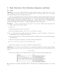 2 Basic Structures: Sets, Functions, Sequences, and Sums
