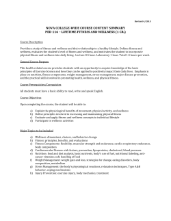 Lifetime Fitness and Wellness