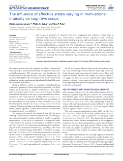 The influence of affective states varying in motivational intensity on
