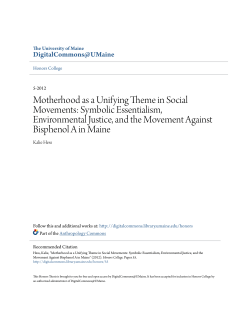 Motherhood as a Unifying Theme in Social Movements: Symbolic