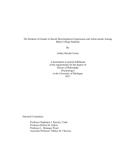 The Relation of Gender to Racial Discrimination