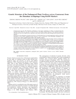 from the Zhoushan Archipelago Using RAPD