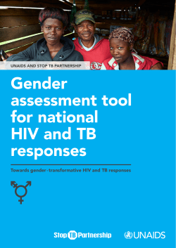first ever gender assessment tool for national HIV and TB responses