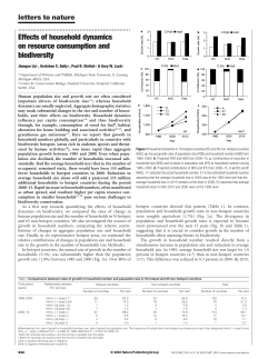 Effects of household dynamics on resource consumption and