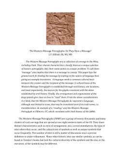 The Western Message Petroglyphs