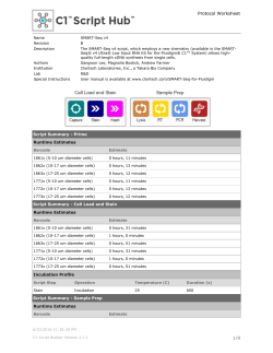 Protocol Worksheet 1/9