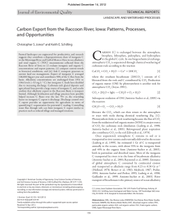 Carbon Export from the Raccoon River, Iowa: Patterns, Processes