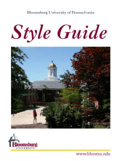 Editorial Style Style Guide